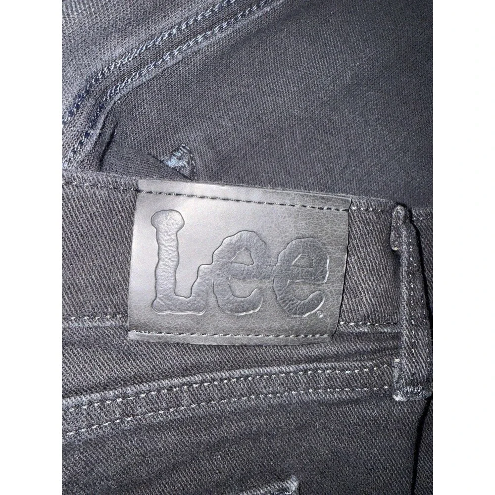 Men’s Lee Slim Fit Tapered Leg Jeans Stretch 40x32 Midnight Black